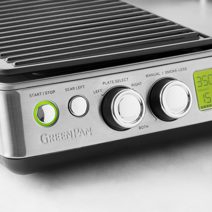 【美品クリーニング済】PT01TRAVELLERチャコールGENTLEMAN46 GreenPan™ Premiere Smoke-Less Grill & Griddle | Williams Sonoma
