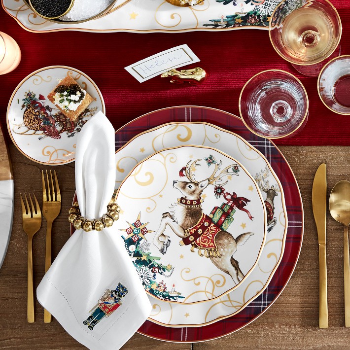 【新品】　WILLIAMS-SONOMA クリスマスプレート Twas the Night Before Christmas Dinner Plates | Williams Sonoma