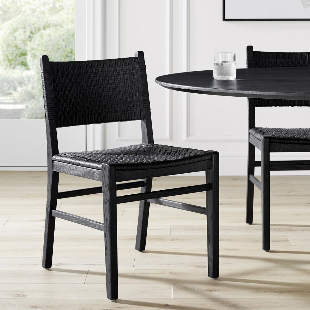 Sullivan Woven Dining Side Chair, Ebony by Williams Sonoma Home