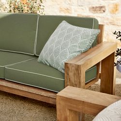 Larnaca Outdoor Teak Sofa (96"-108")