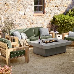 Larnaca Outdoor Teak Sofa (96"-108")