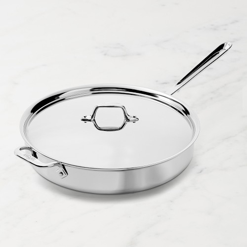 All-Clad D3 Tri-Ply Stainless-Steel Sauté Pan, 6-Qt.