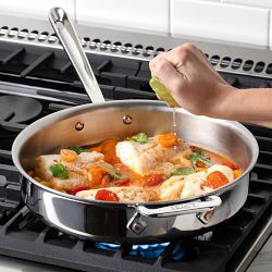 All-Clad D3® Tri-Ply Stainless-Steel Sauté Pan, 6-Qt.