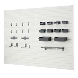 TRINITY® Garage Modular Slatwall 24-Piece Accessory Workshop Set