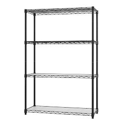 TRINITY® Garage 4-Tier NSF 36"x14"x54" Wire Shelving Rack with Liner