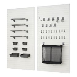 TRINITY® Home 64 Sq Ft Modular Slatwall 40-Piece Accessory Ultimate Set
