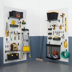 TRINITY® Home 64 Sq Ft Modular Slatwall 40-Piece Accessory Ultimate Set