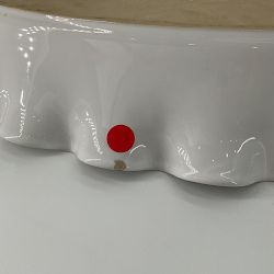 OPEN BOX:Emile Henry Ruffled Heart Pie Dish, White