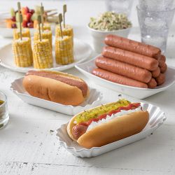 Fortessa Paper Melamine Hot Dog Plates, Set of 6