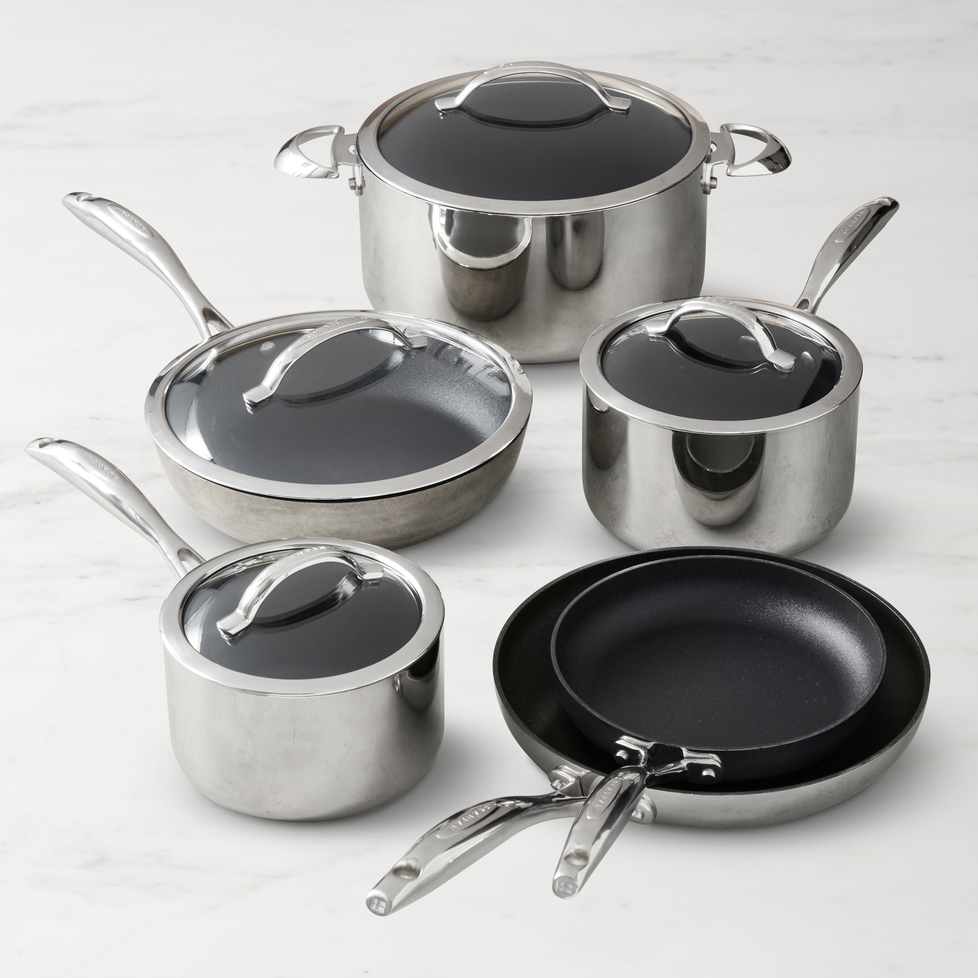 SCANPAN HaptIQ Nonstick 10-Piece Cookware Set Simolary simolary.com
