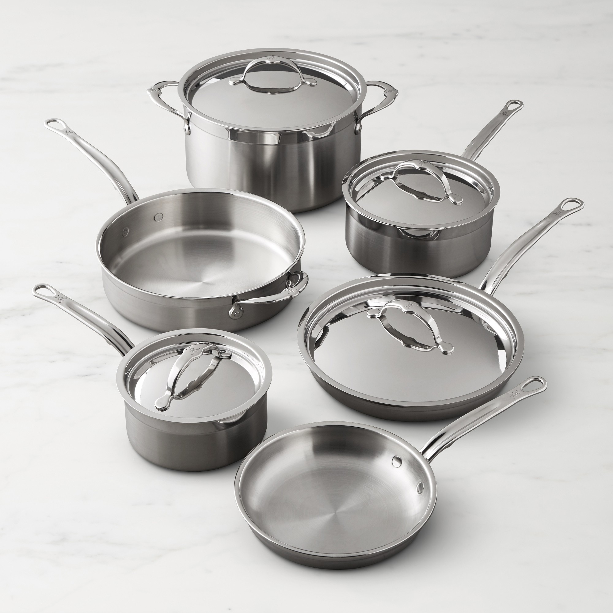 Hestan ProBond Forged Professional Clad Stainless-Steel 10-Piece Cookware Set Simolary simolary.com
