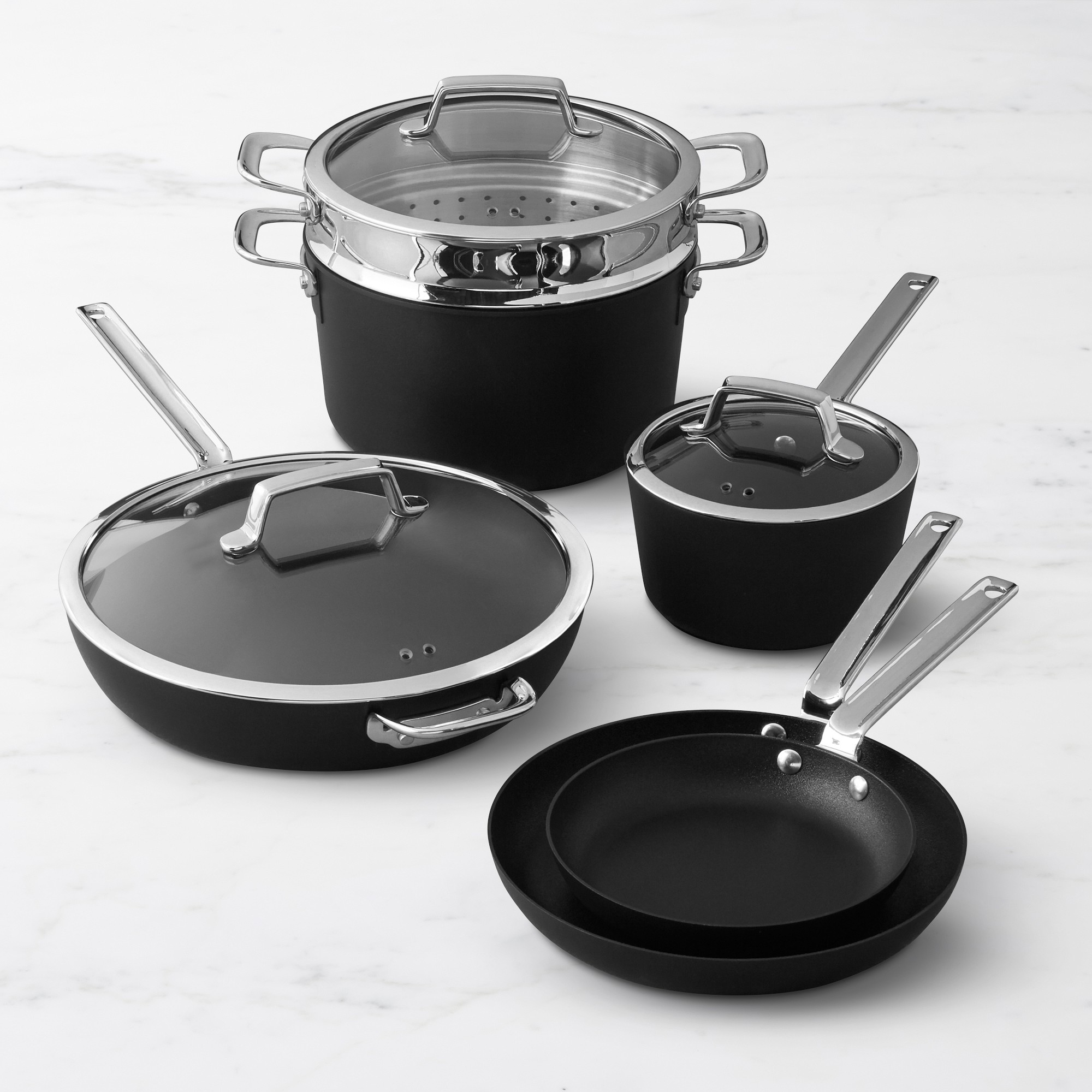 SCANPAN TechnIQ Nonstick 9-Piece Cookware Set Simolary simolary.com
