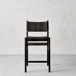 OPEN BOX:Sullivan Woven Dining Counter Stool, Ebony