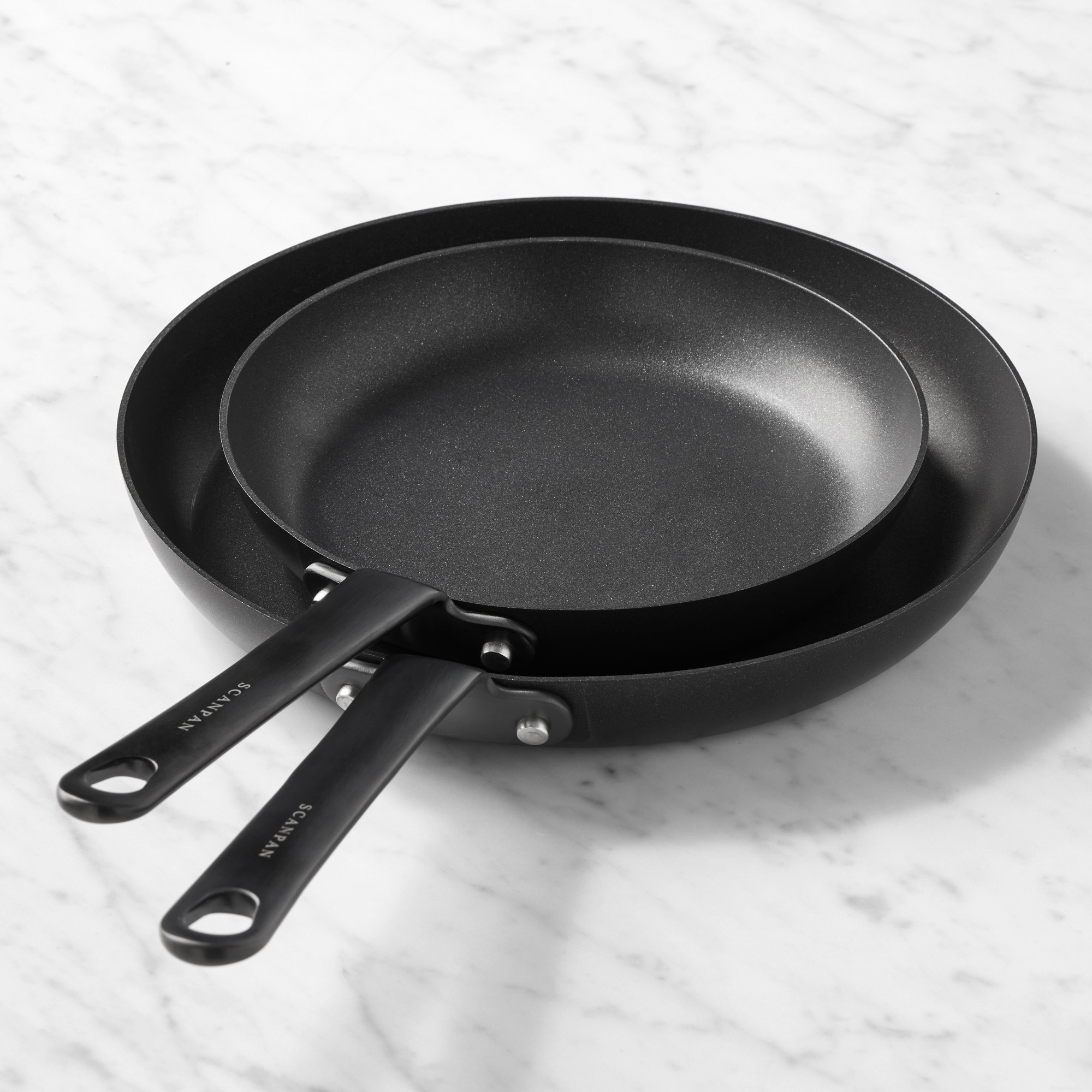 SCANPAN Black Edition Nonstick French Skillet, Set of 2 Simolary simolary.com