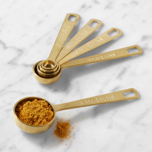 Le Creuset Measuring Spoons, Set of 5, Gold