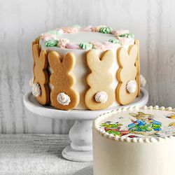 Easter Bunny Three-Layer Almond Cake, Serves 8-10