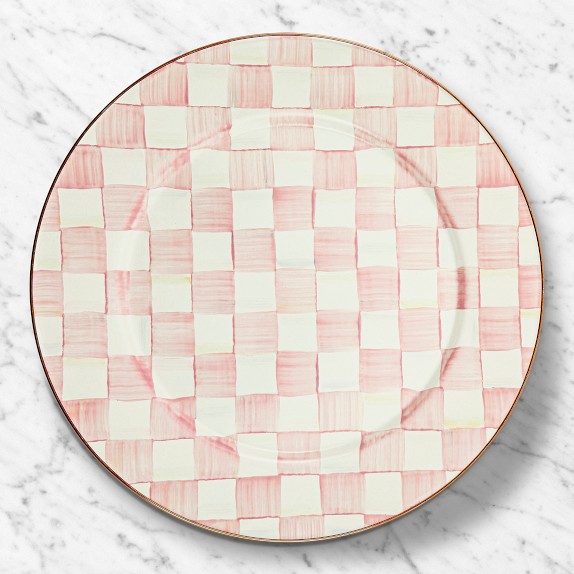 MacKenzie-Childs Rosy Check Enamel Serving Platter by Williams Sonoma Home