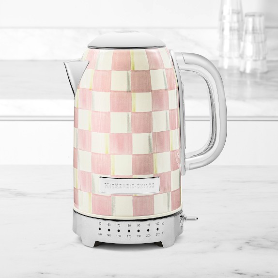 MacKenzie-Childs Rosy Check Electric Kettle | Williams Sonoma