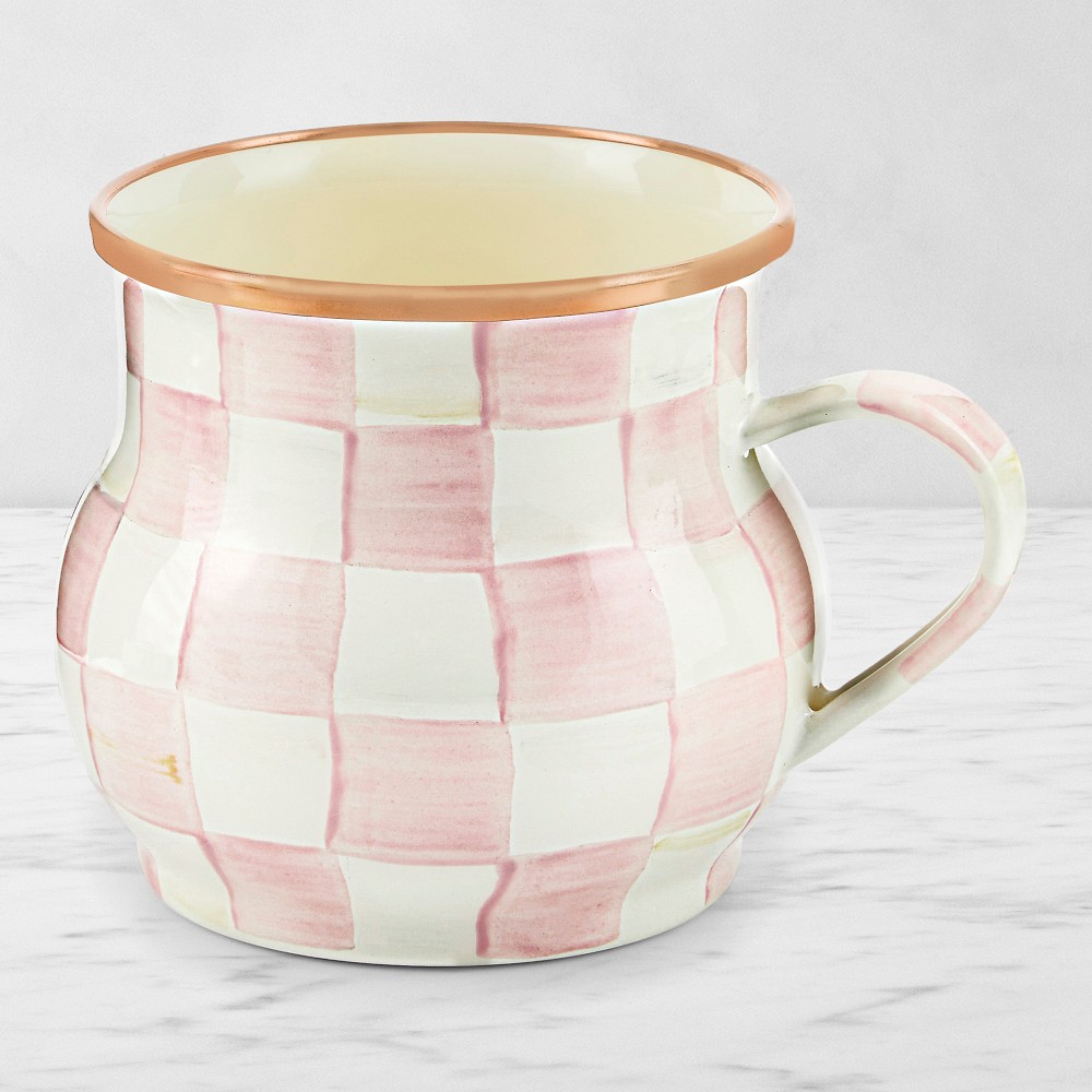 MacKenzie-Childs Rosy Check Enamel Mug by Williams Sonoma Home