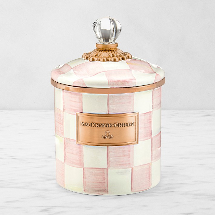 MacKenzie-Childs Rosy Check Canister | Williams Sonoma