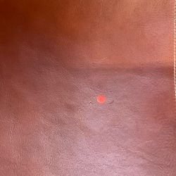 OPEN BOX: Directors Chair, Mahogony, Camel Leather