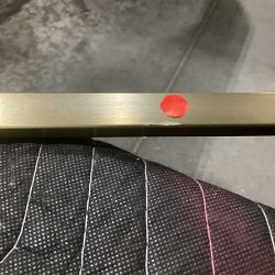 OPEN BOX:Bradley Curved Back Side Chair, Performance Slub Weave White, Antique Brass