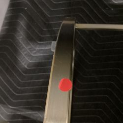 OPEN BOX: Bradley Curved Back Side Chair, Performance Slub Weave White, Antique Brass