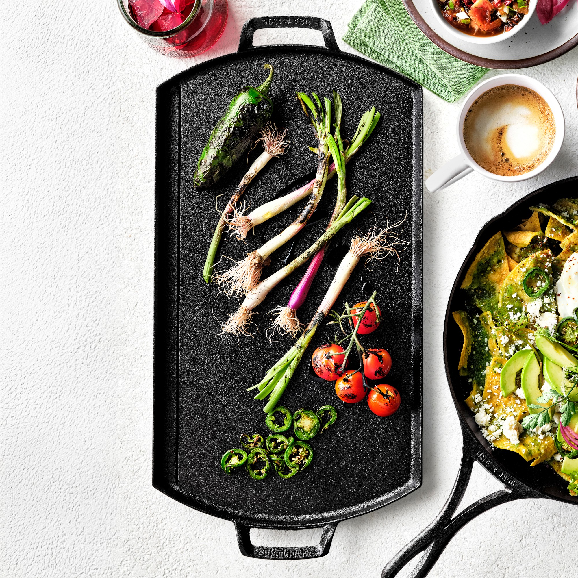 Lodge Blacklock Triple Seasoned Cast Iron Double Burner Griddle Sansujyuku sansujyuku.com