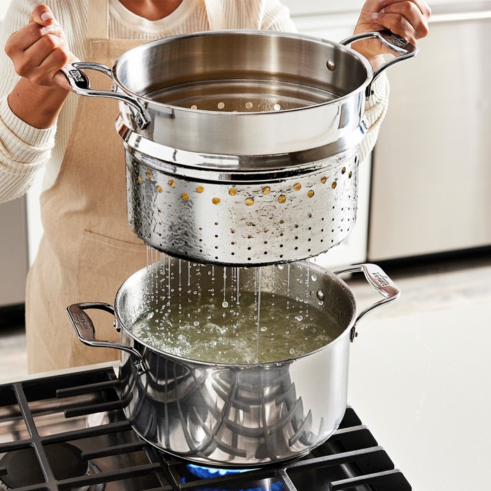 All-Clad Simply Strain Multipot, Stainless Steel | Williams Sonoma