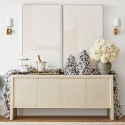 Antique Brass &amp; Glass Champagne Bucket