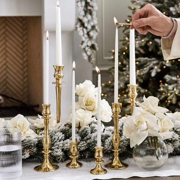 Heirloom Gold Tiny Taper Holders | Williams Sonoma
