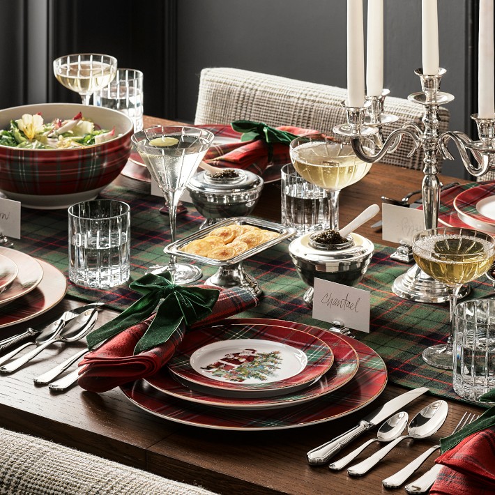 Red Tartan Dinnerware Collection | Williams Sonoma