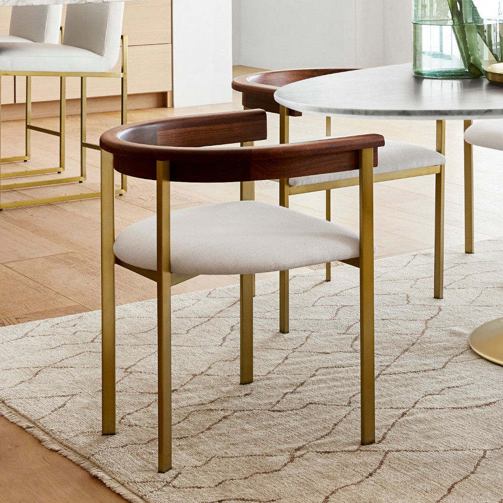 Tulip Upholstered Dining Armchair by Williams Sonoma Home