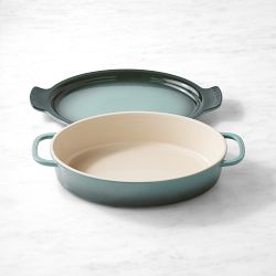Le Creuset Heritage Stoneware Oval Baker with Platter Lid, 3 1/2-Qt.
