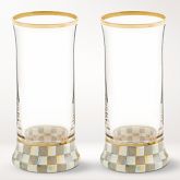 MacKenzie-Childs Sterling Check Highball Glasses Simolary simolary.com 8