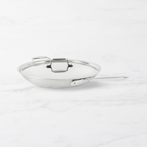 All-Clad D5 Brushed Stainless-Steel Fry Pan with Lid, 14″ Simolary simolary.com