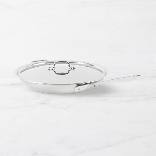 All-Clad D3 Tri-Ply Stainless-Steel Fry Pan with Lid Simolary simolary.com