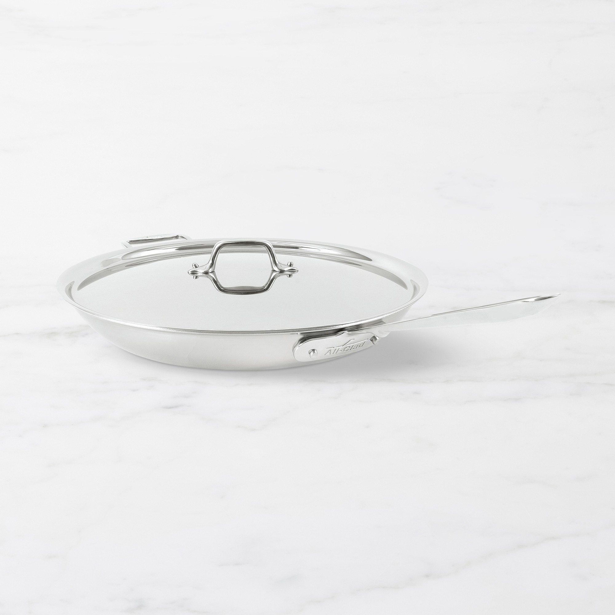 All-Clad D3 Tri-Ply Stainless-Steel Fry Pan with Lid Simolary simolary.com
