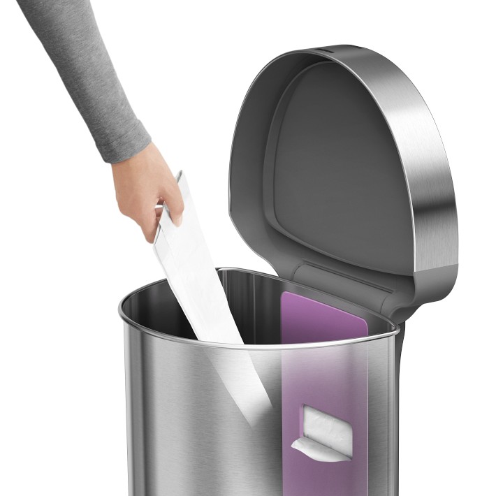 simplehuman Semi-Round Sensor Trash Can - 45L | Williams Sonoma