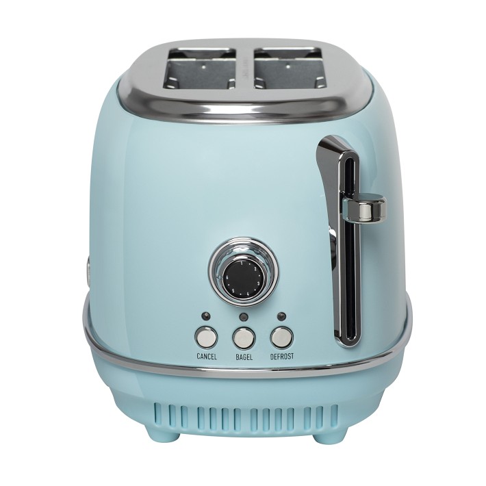 アレッシイのステンレス製 2スロットトースター HADEN Dorset Retro-Chic 2-Slice Wide Slot Toaster, Black & Copper