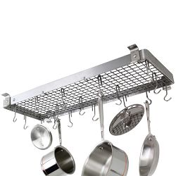Enclume Flush-Mounted Rectangular Ceiling Pot Rack