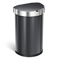 simplehuman™ 45L Semi Round Sensor Can, Black