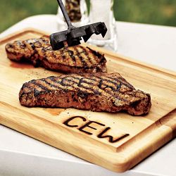 Williams Sonoma Monogrammed Steak Brand & Carving Board, Triple-Initial