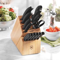 Victorinox Swiss Classic Knife Block, Black, Set of 15