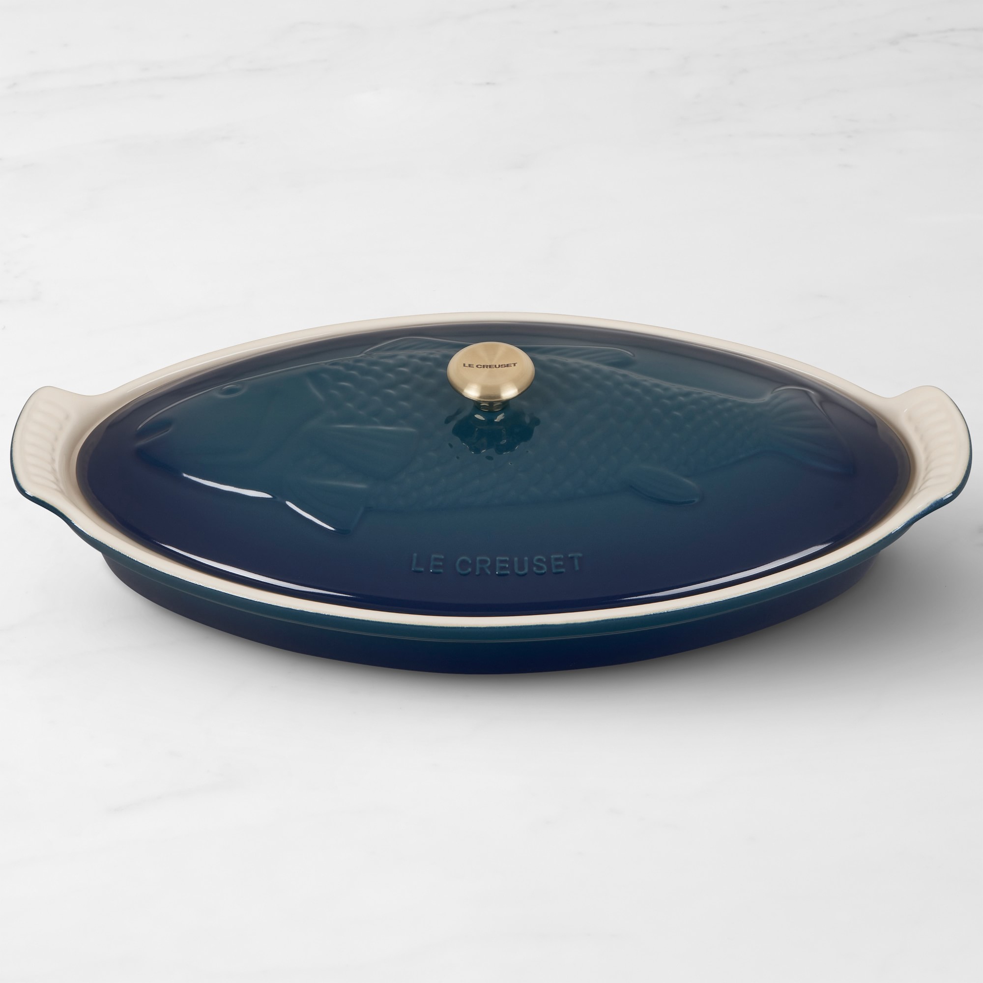 Le Creuset Stoneware Oval Fish Baker, 1 3/4 Qt. Simolary simolary.com
