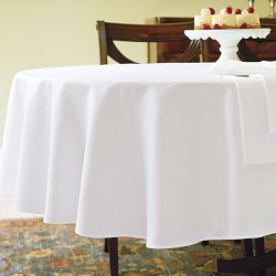 Hotel Tablecloth, 126" Oval, White