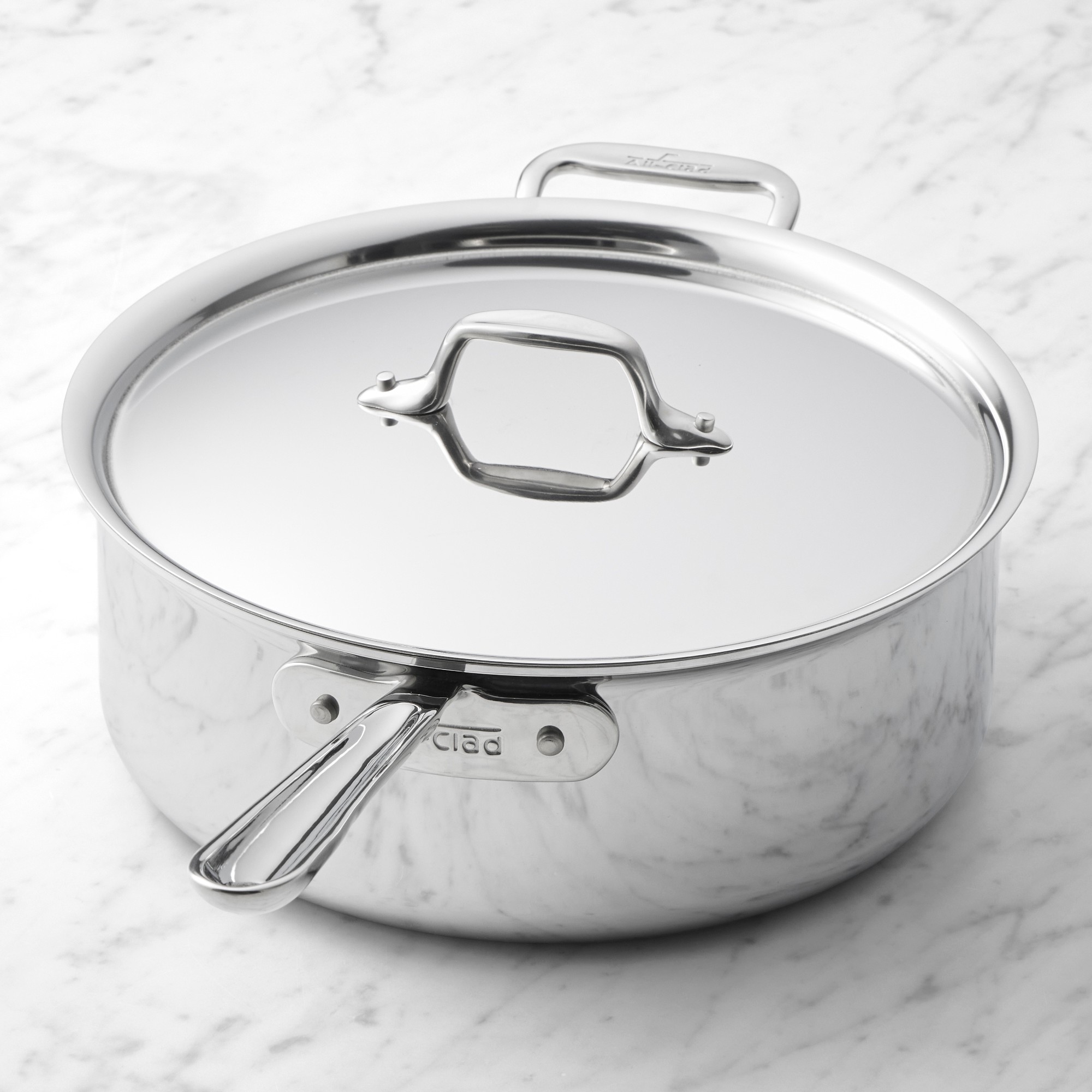 All-Clad D3 Tri-Ply Stainless-Steel Deep Sauté Pan, 6-Qt. Simolary simolary.com