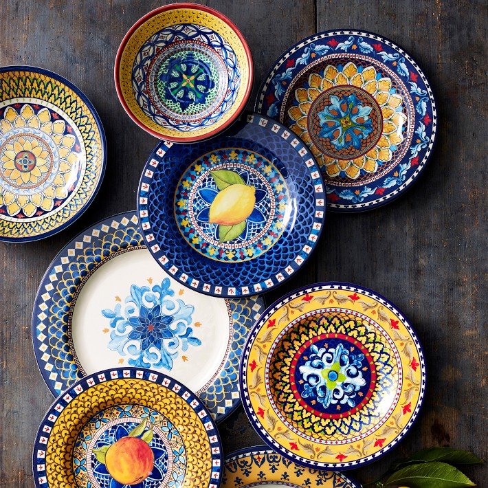 Sicily Outdoor Melamine Dinnerware Collection + Place Setting