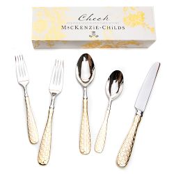 MacKenzie-Childs Check 5-Piece Flatware Sets