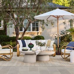 Lyon Sofa, Club Chairs, &amp; Livia Nesting Coffee Table